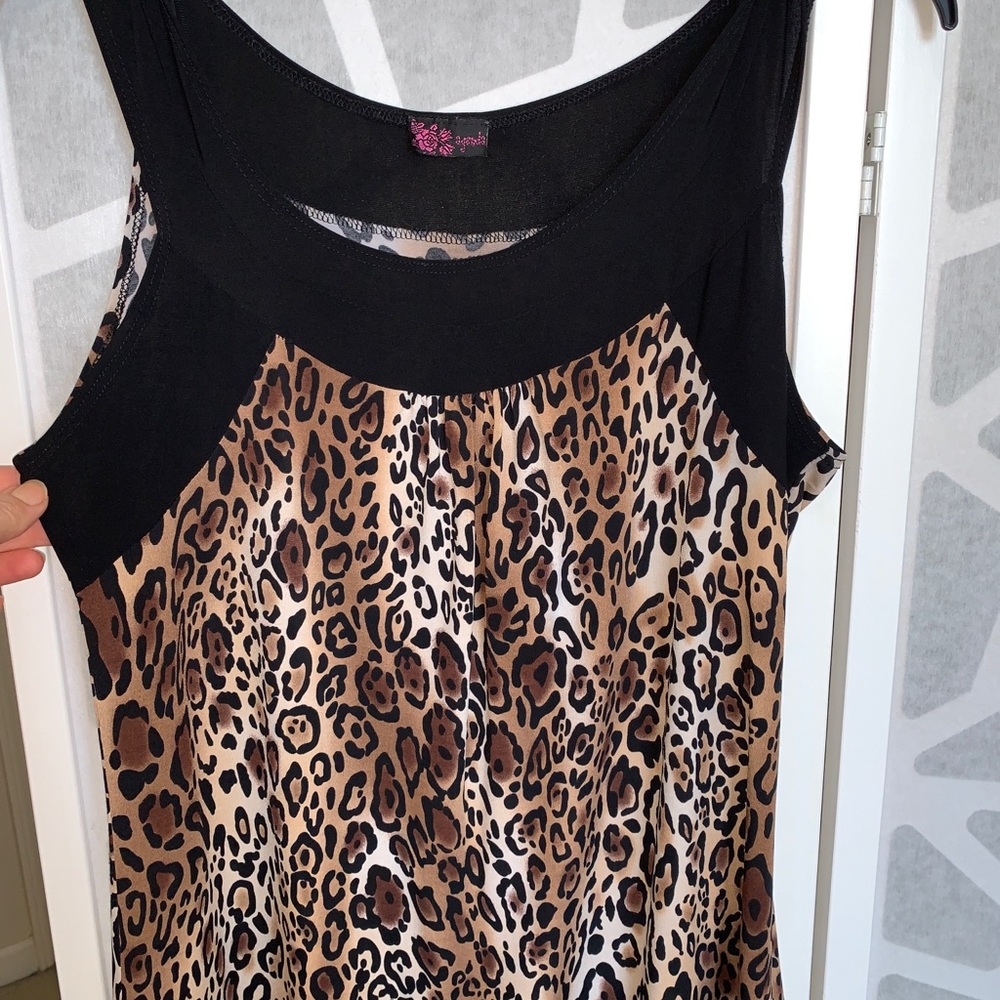 Top / Blouse. Tiger Print Sleeveless top
